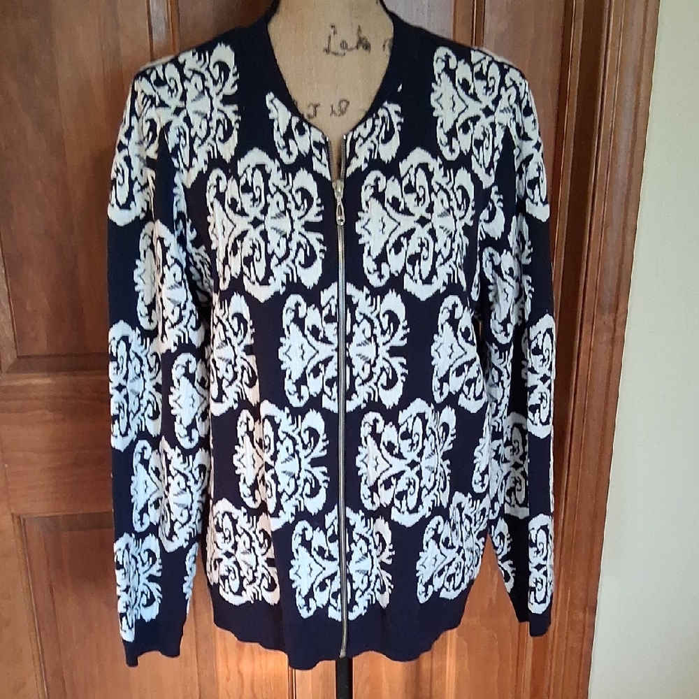 Christopher &Banks Full Zip Cotton Cardigan, VGUC